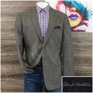 Nordstrom Mens Blazer Sport‎ Coat Two Button Jacket Wool Size 44R Casual Suits